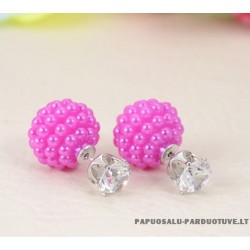 Rožiniai auskarai "Burbuliukai"